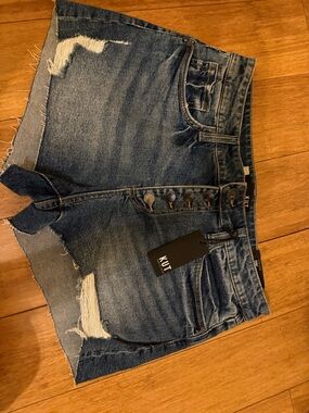 Kut from the Kloth from the Kloth Women's Blue Distressed Denim Shorts